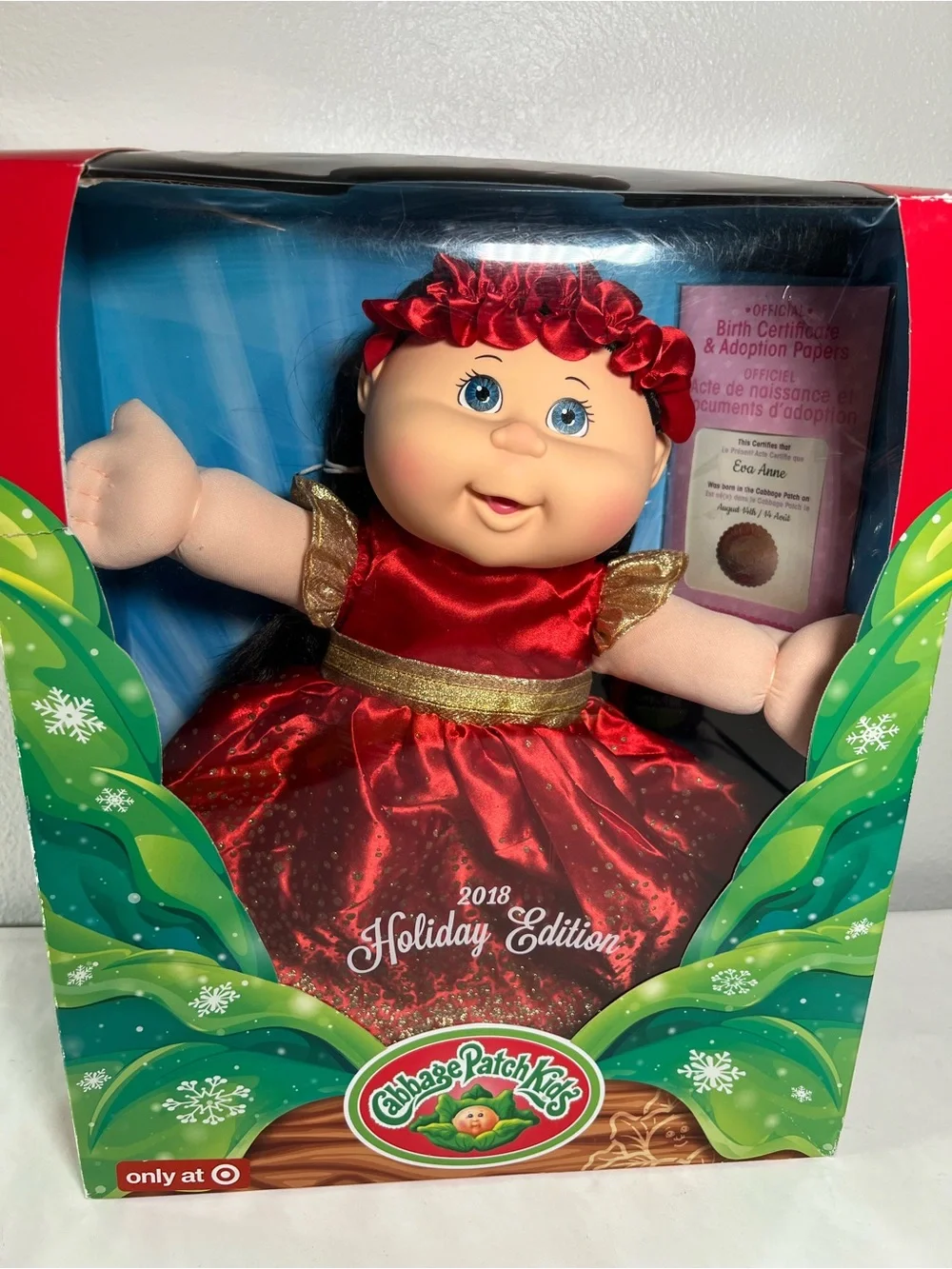 Cabbage Patch Kids 2018 Holiday‎ Edition Doll - Red & Gold Dress
