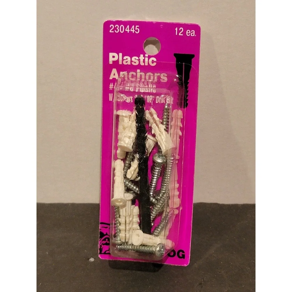 12 Piece DryWall Anchors Wallboard  #4 X 3/16