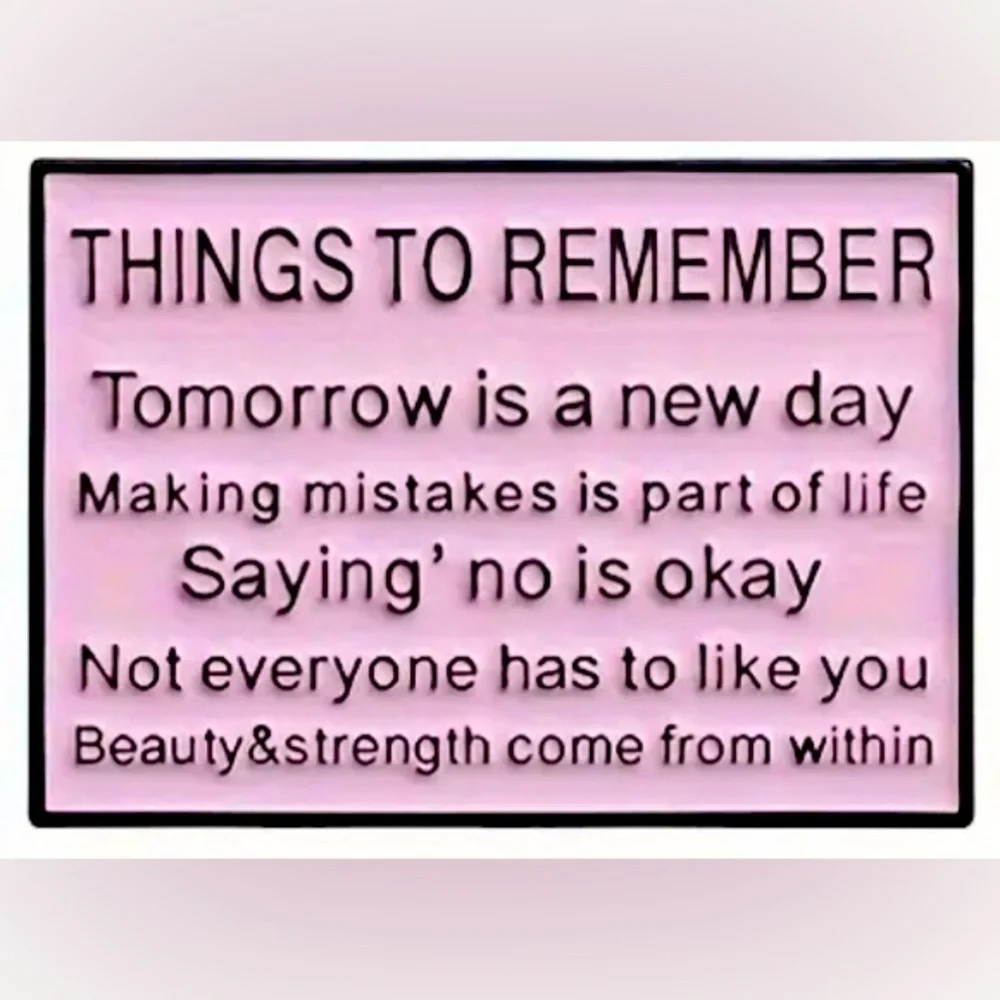 3/$25 Inspirational Quote “Things to Remember Tomorrow is a New Day…” Pi…
