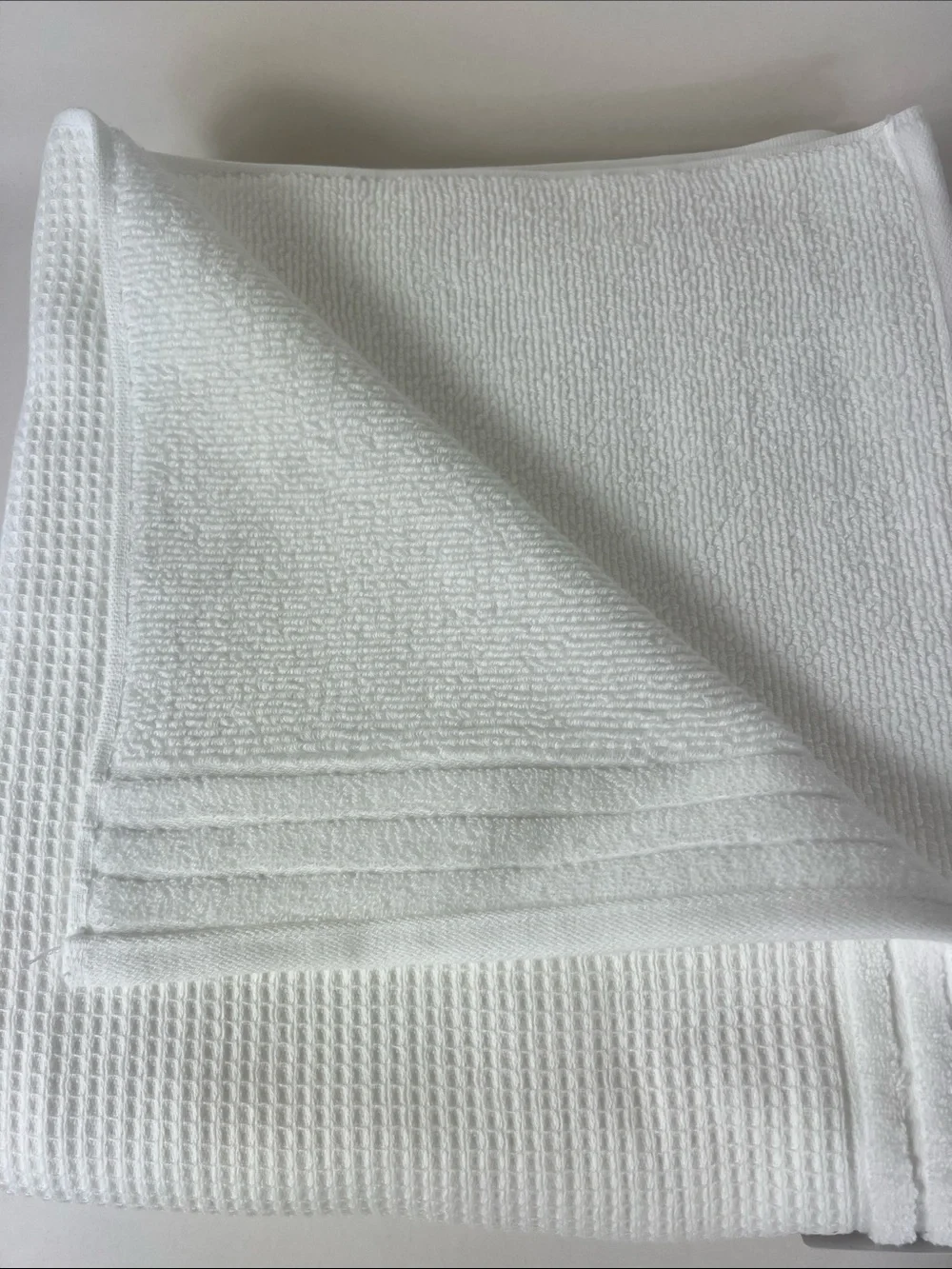 Hotel Balfour Bath Towel Set - White Waffle Textured Cotton - 9 Piece Set NEW