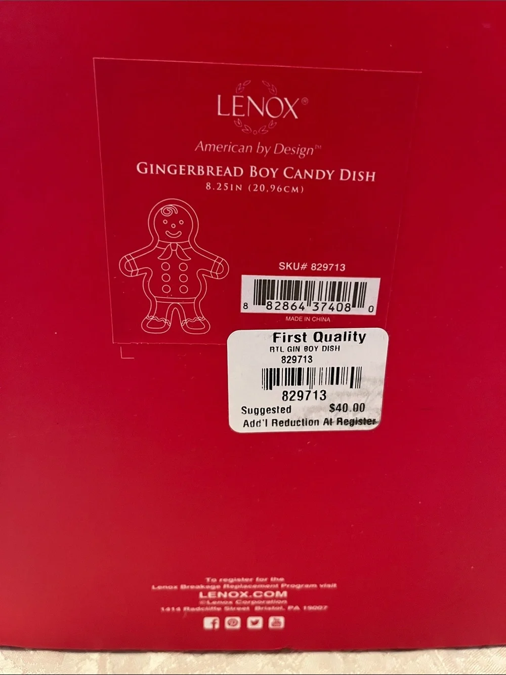 Lenox white gingerbread