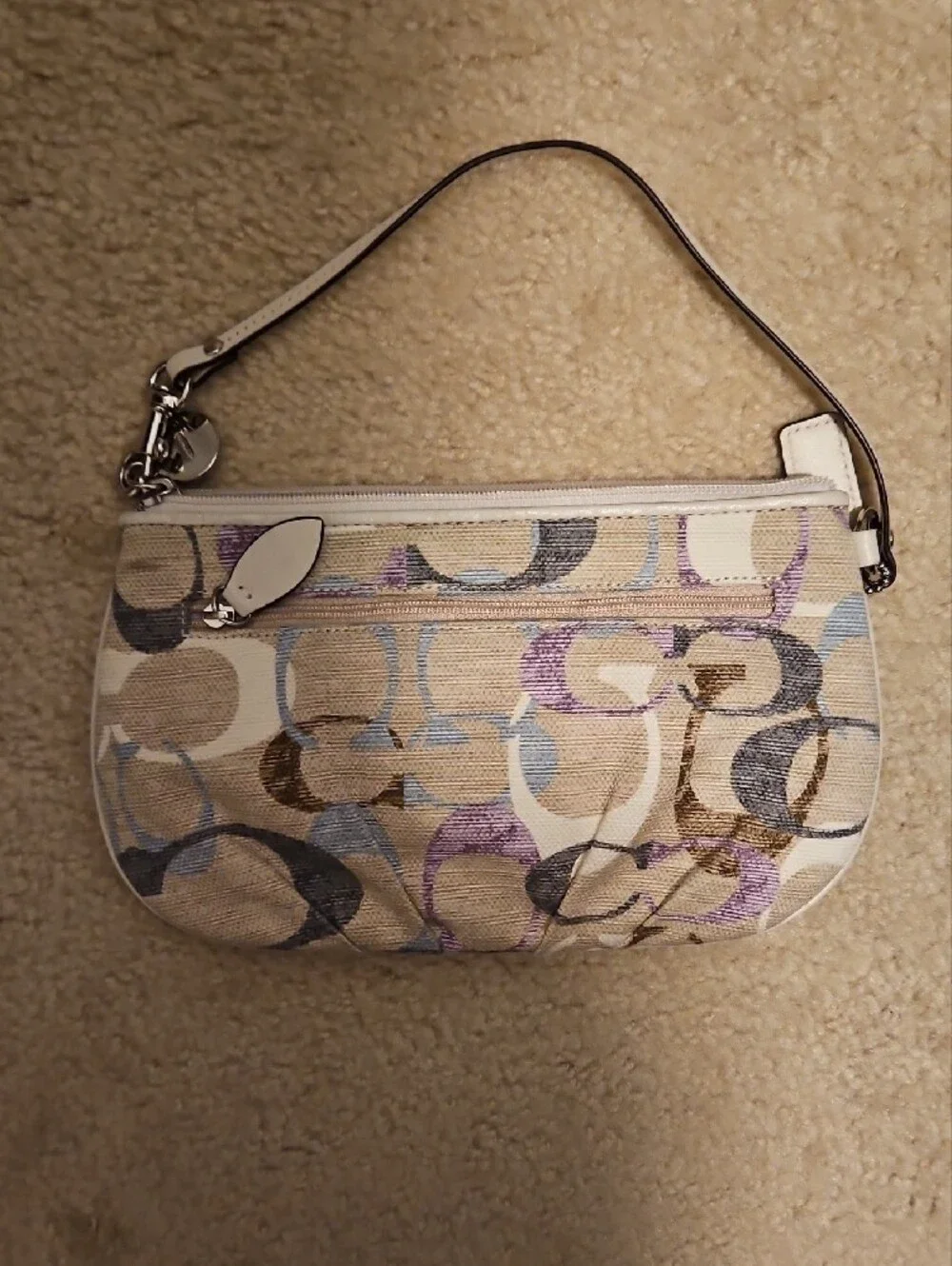 Coach Signature Canvas Wristlet - Neutral Multi