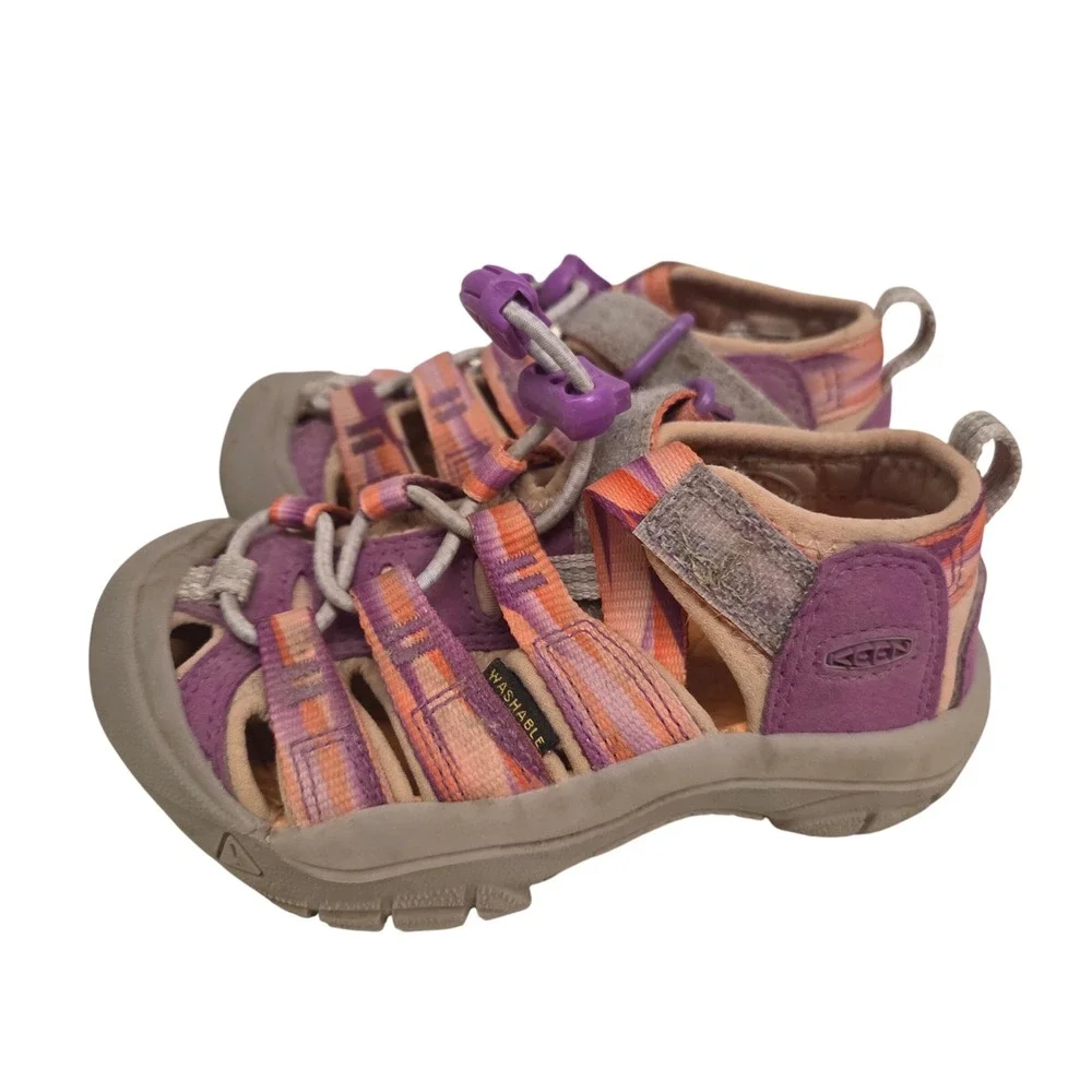 KEEN Seacamp II CNX Toddler Girls Purple Orange Sport Sandals Size 8 1022824