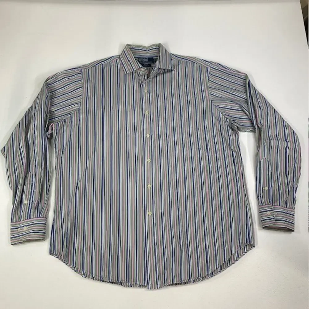 Polo Ralph Lauren Striped Dress Shirt Regent‎ Classic Fit Long Sleeve 16 1/2 L