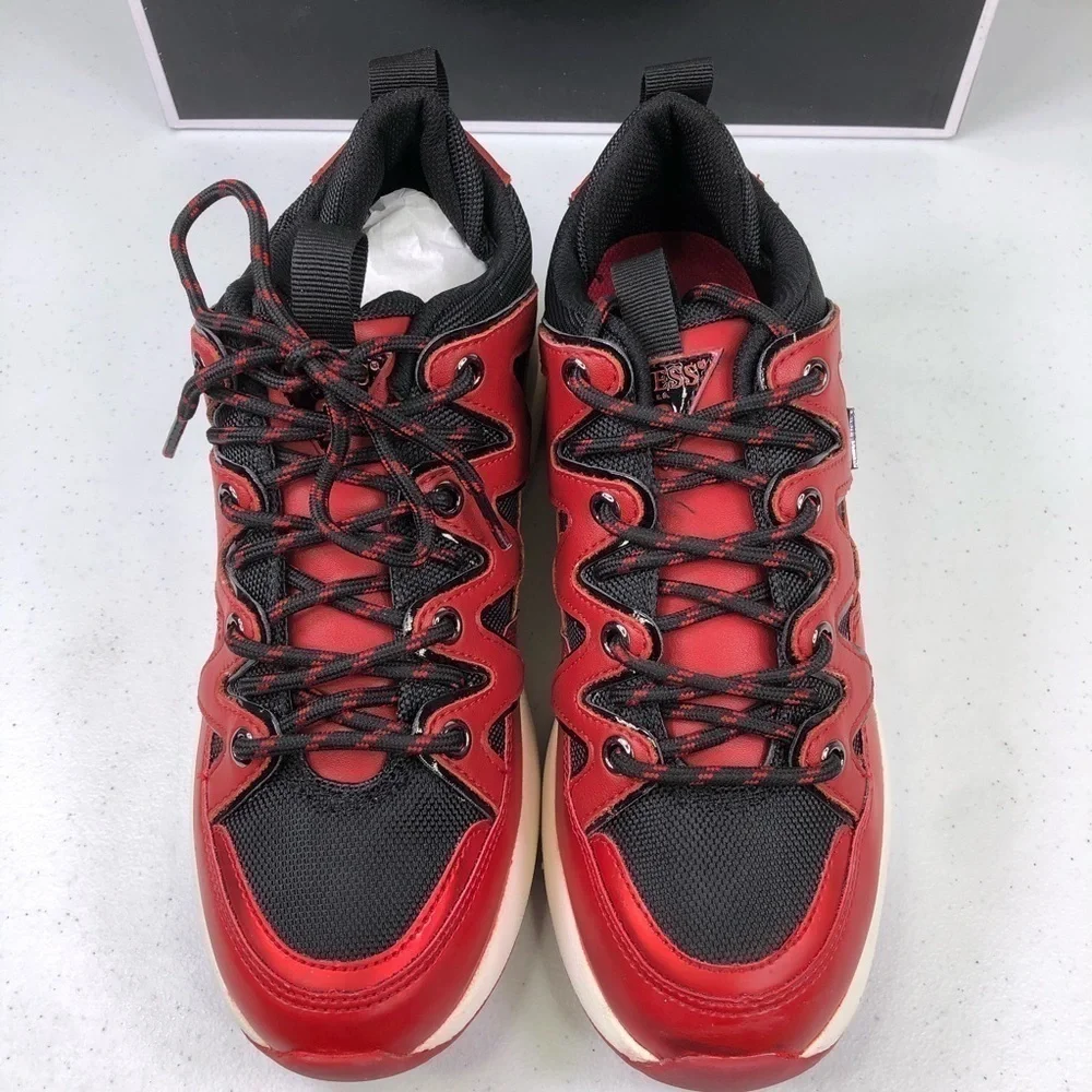 GUESS Tane Dark Red Low Top Sneakers