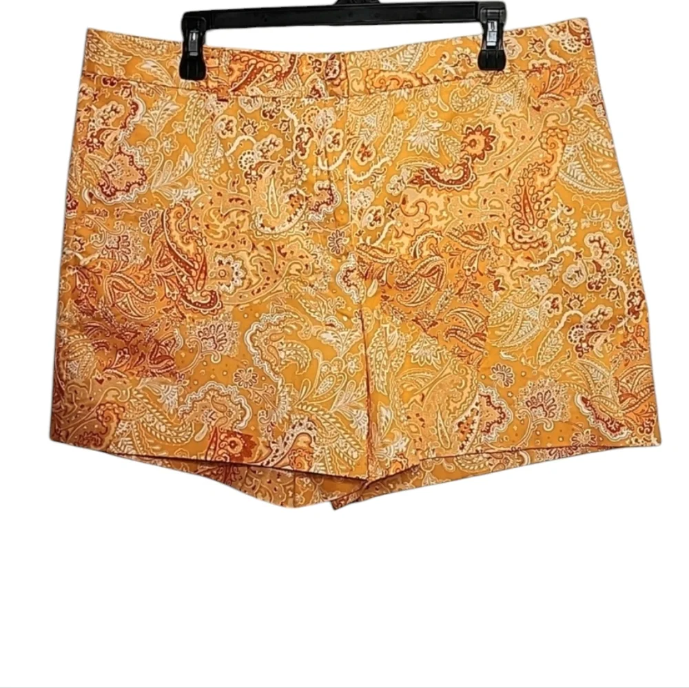 Michael Kors Size 14‎ paisley orange chino shorts Women's