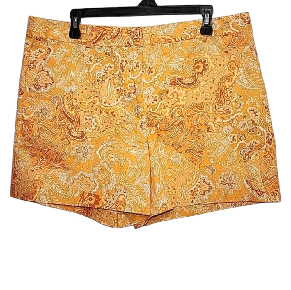 Michael Kors Size 14‎ paisley orange chino shorts Women's