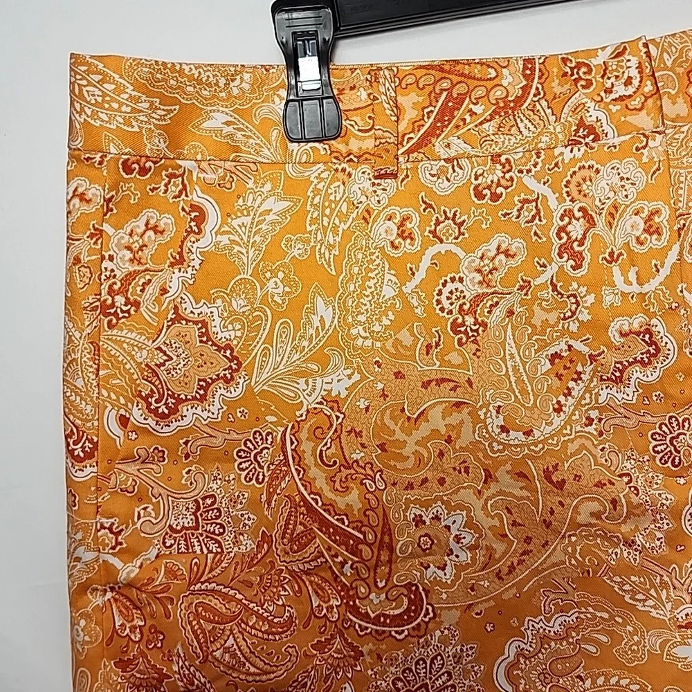 Michael Kors Size 14‎ paisley orange chino shorts Women's