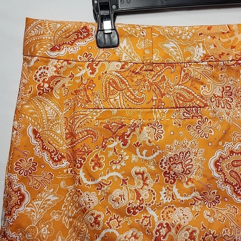 Michael Kors Size 14‎ paisley orange chino shorts Women's