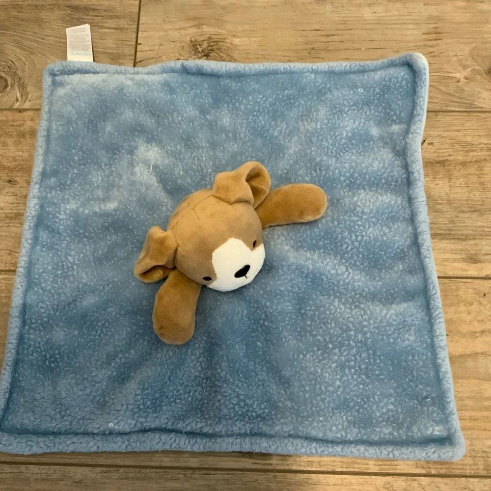 Carter’s Baby Puppy Dog Plush Lovey Blanket Brown Tan Spot‎ Puppy Snuggler