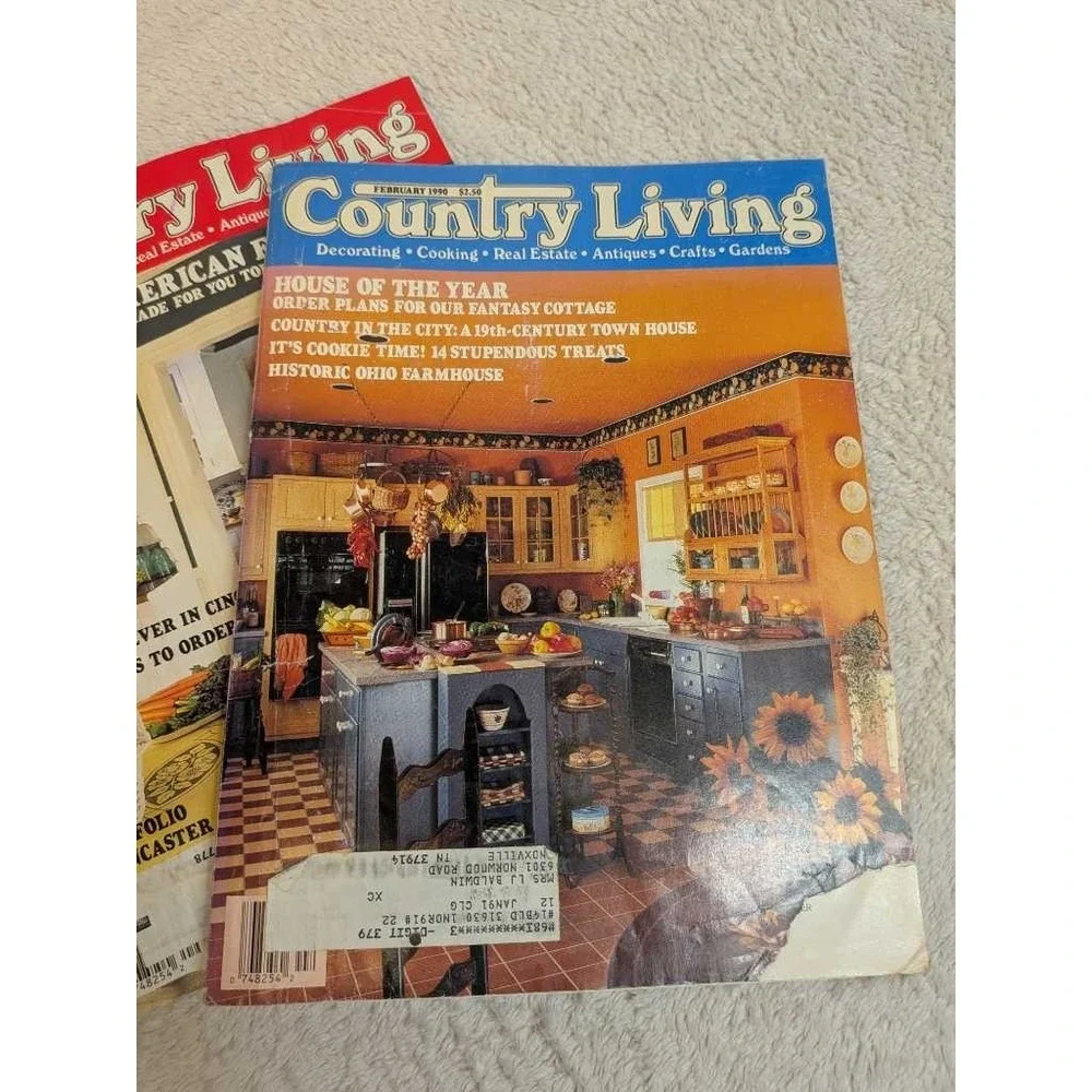 Country Living Magazine Lot - 5 Issues Decorating Cooking Antiques Real‎ Estate
