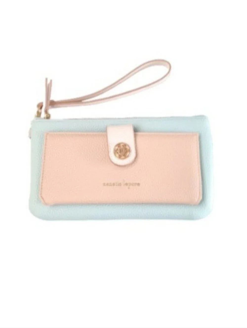 Nanette Lepore Wristlet Clutch Wallet | EUC | Mint & Cream