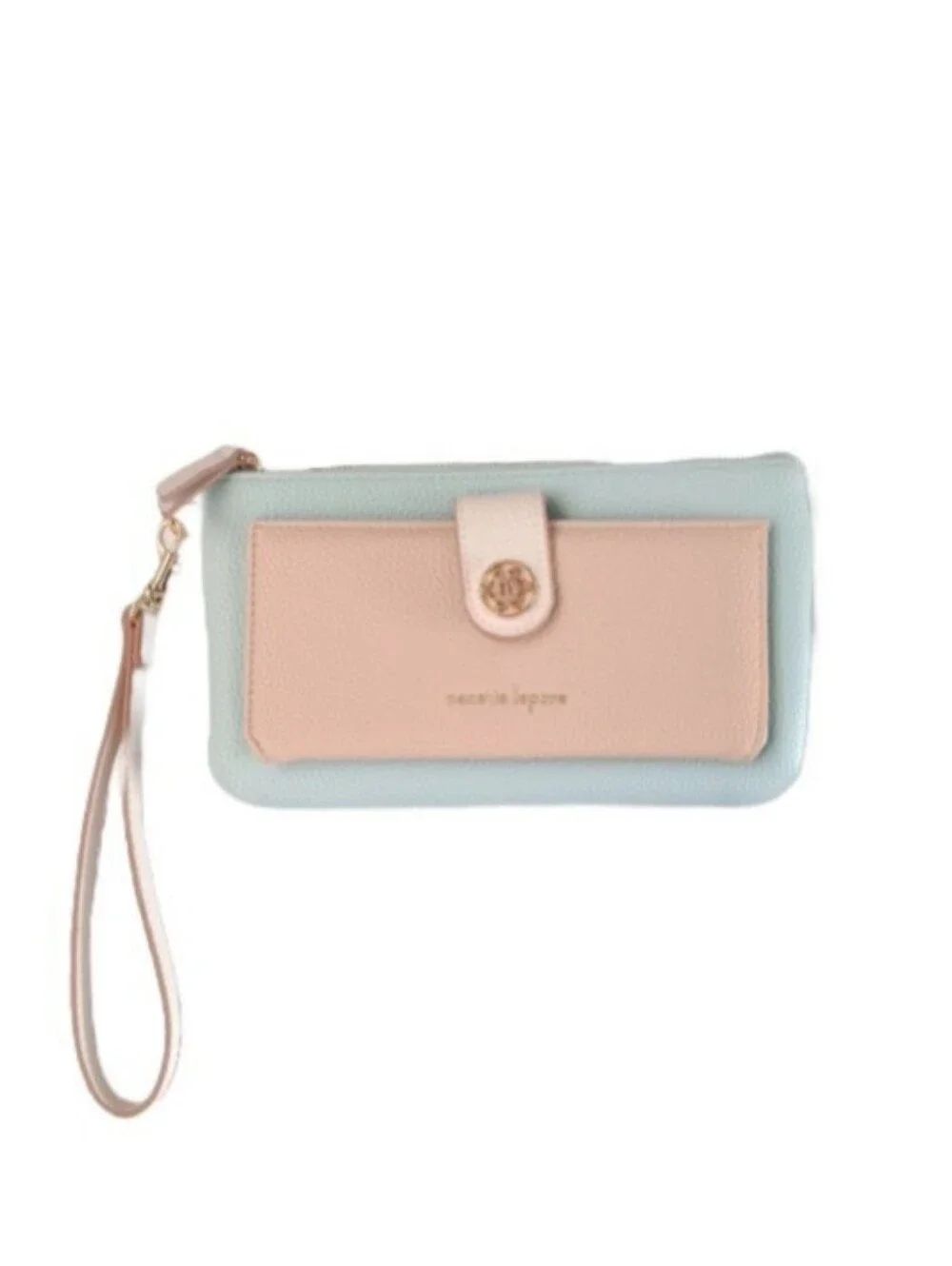 Nanette Lepore Wristlet Clutch Wallet | EUC | Mint & Cream