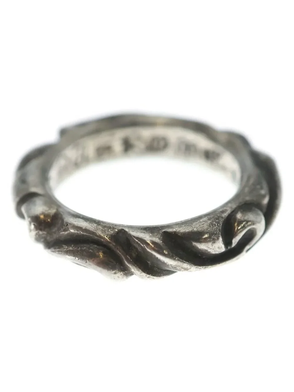 Chrome Hearts Scrl Band Scroll Ring Silver