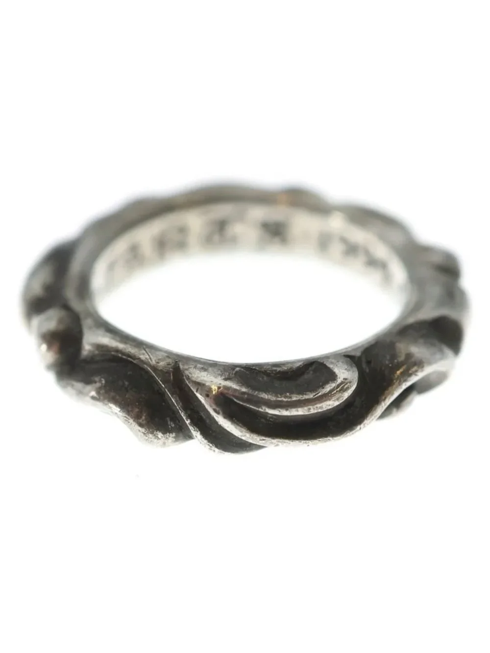 Chrome Hearts Scrl Band Scroll Ring Silver