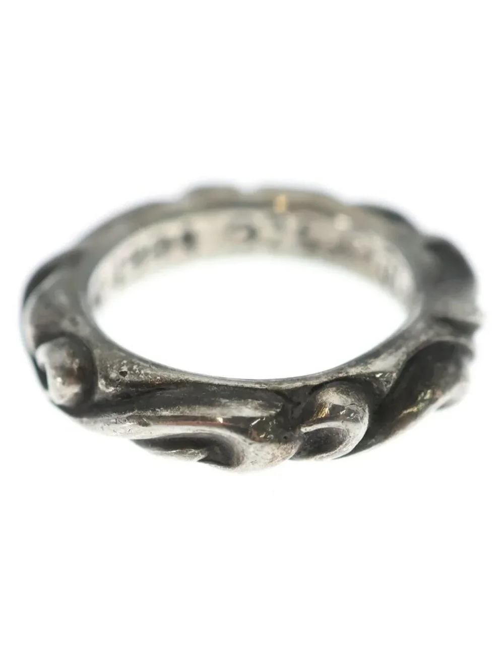Chrome Hearts Scrl Band Scroll Ring Silver