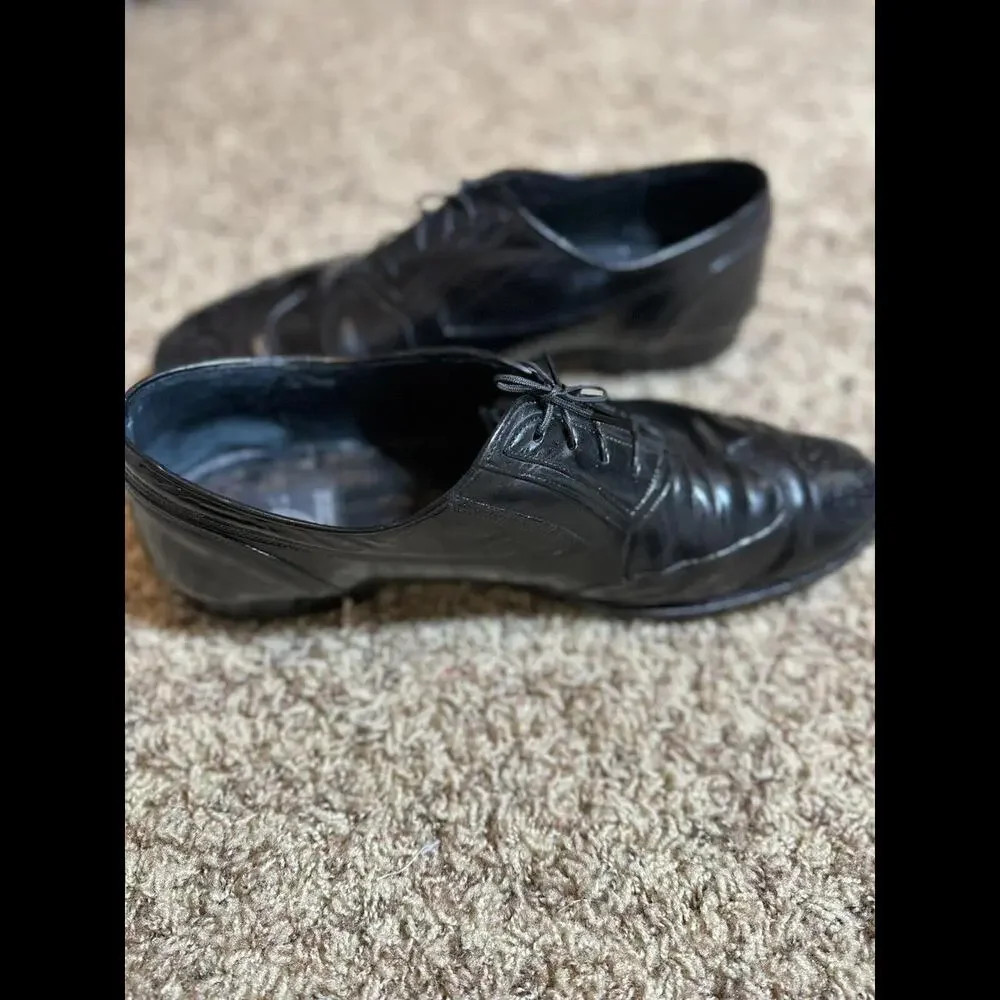 Giorgio Brutini Black Leather Oxford Dress Shoes  Size‎ 12