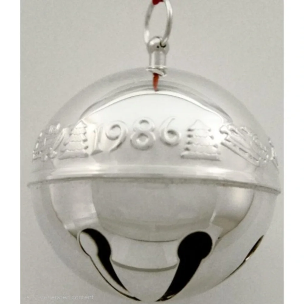 Wallace Silversmiths 1986 Sleigh‎ Bell Christmas Ornament Silver Plate Vintage