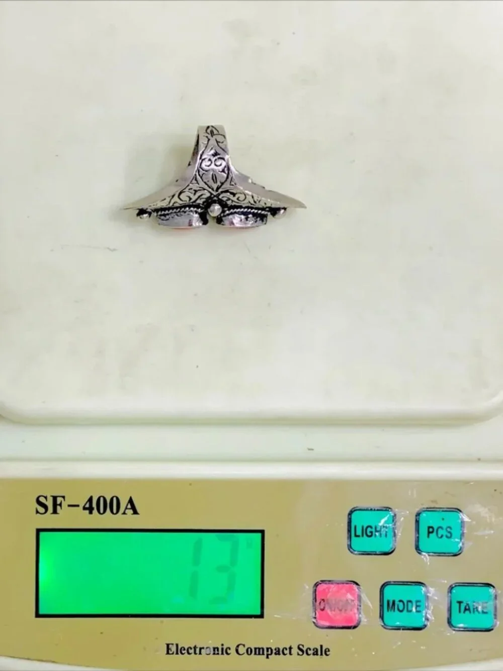 Kuchi Dual Red Stone Ring: Tribal Ethnic Bohemian Jewelry