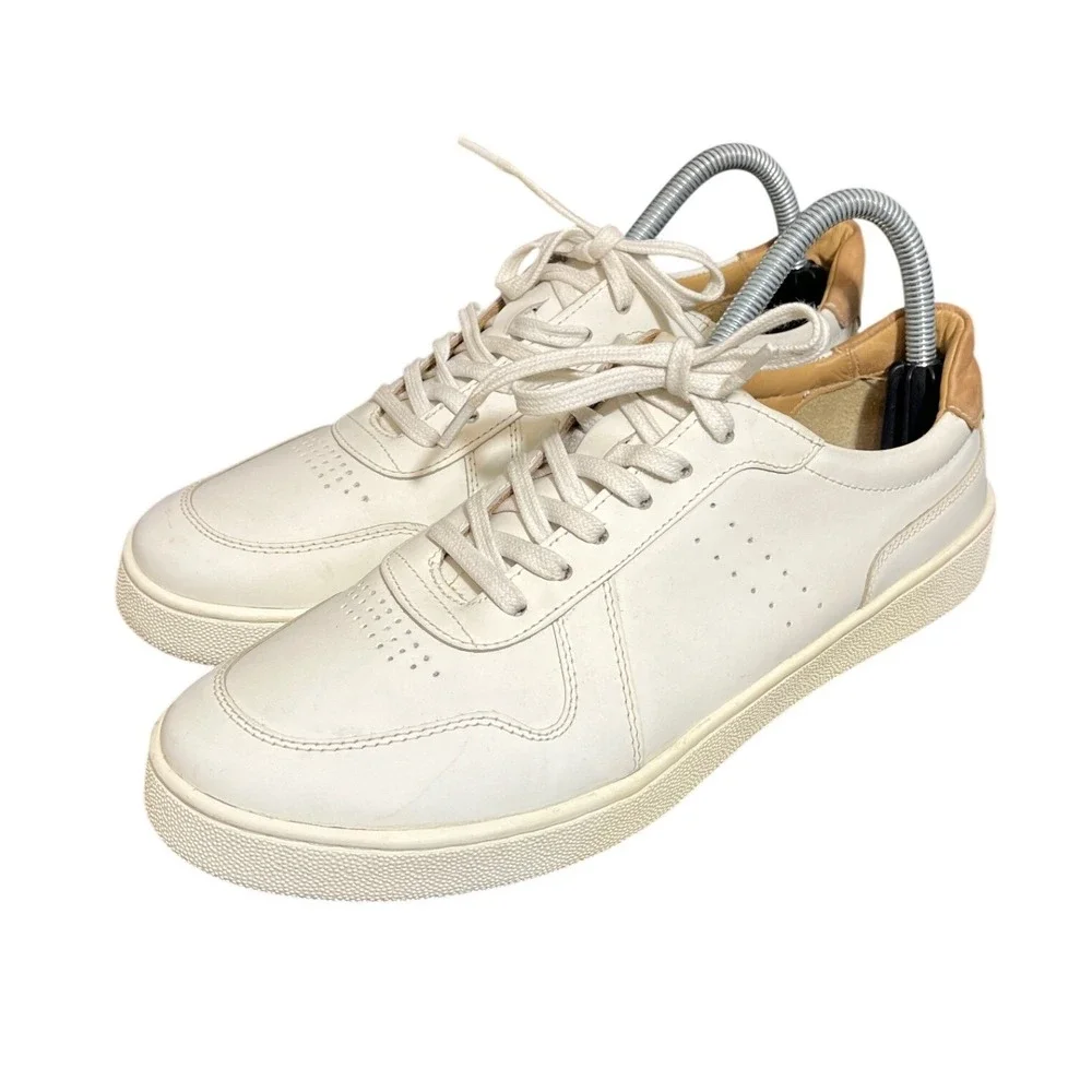 Nisolo Women's Bria Go-To‎ Court Sneaker Shoes White Leather Size 9.5