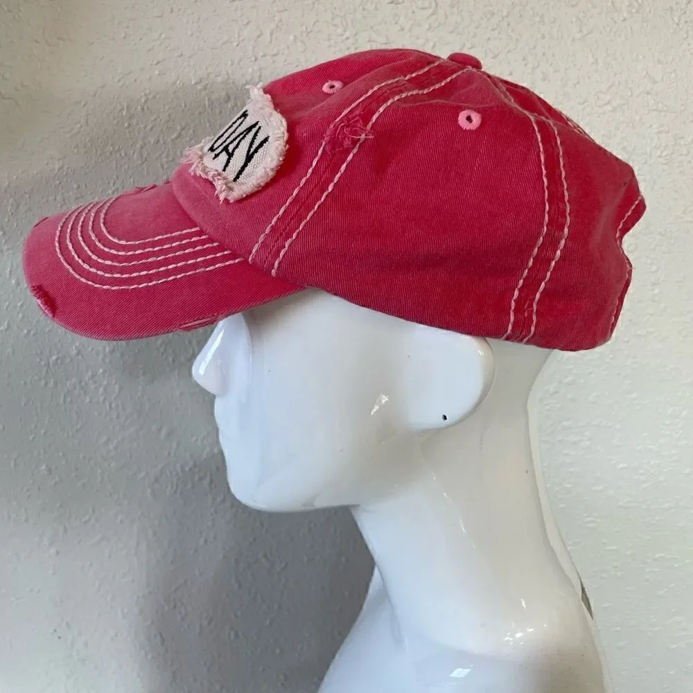 KBethos Bad Hair Day Distressed Hat EUC