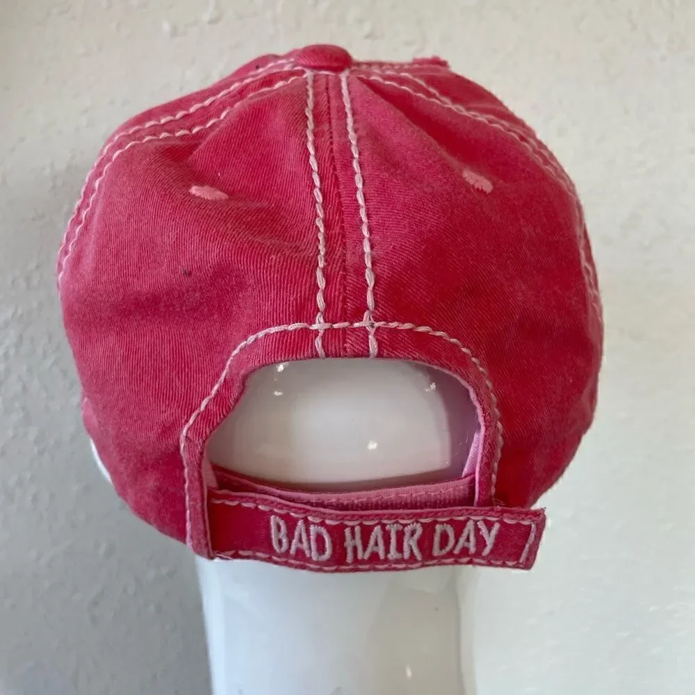 KBethos Bad Hair Day Distressed Hat EUC