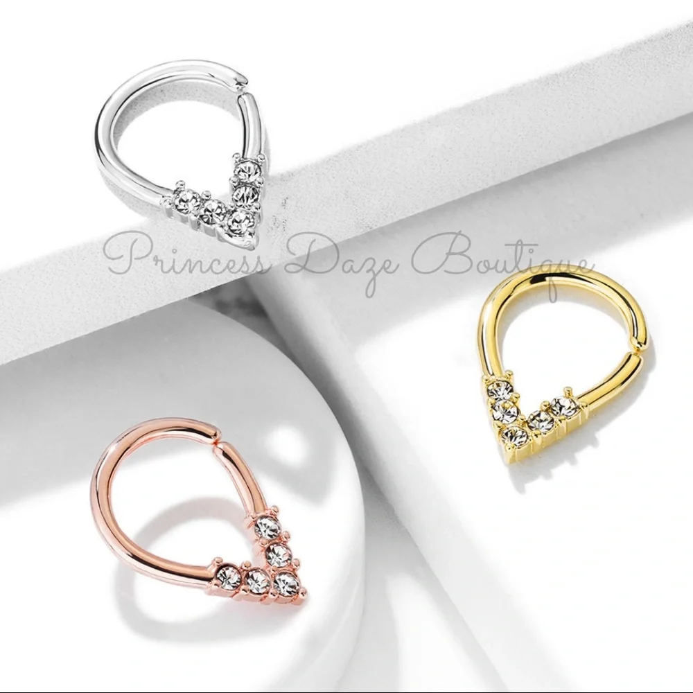 Pear Shaped Bendable Ring Ear Cartilage Tragus Septum‎ Nose Hoop Piercings