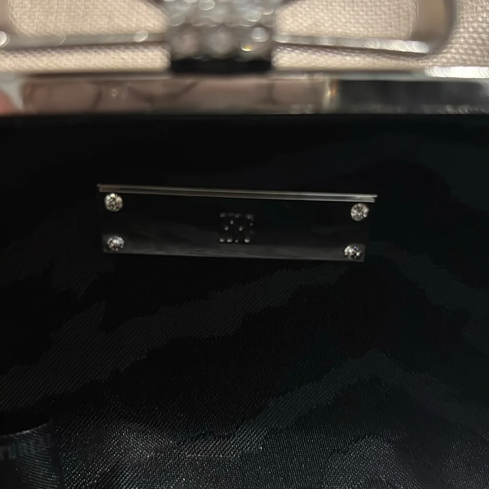 Inc International Concepts Bow Glitter Clutch