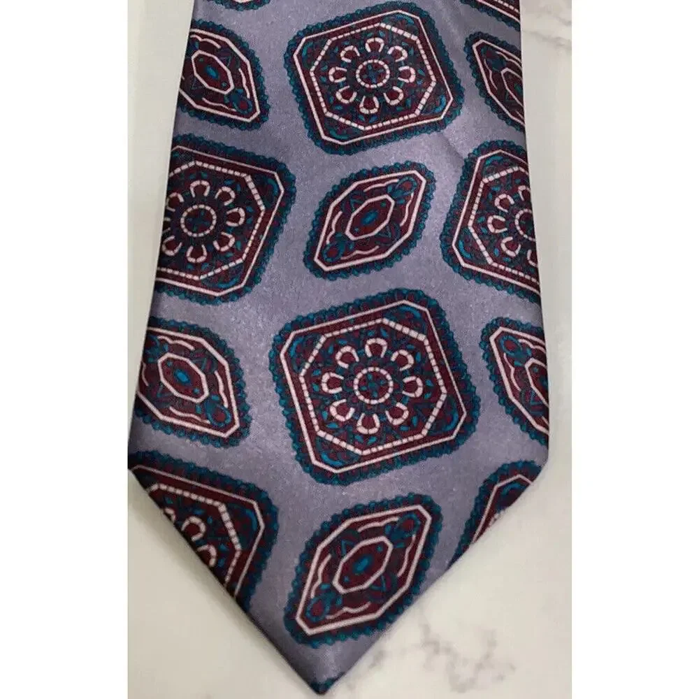 ketch gray blue‎ mens Tie 3.75” necktie silk Designer