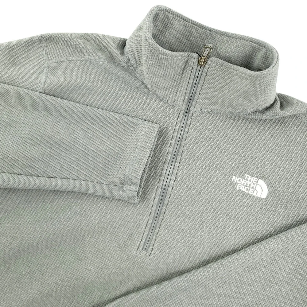 The North Face Cap Rock Pullover Mens XL Gray 1/4 Zip Long Sleeve Fleece Top