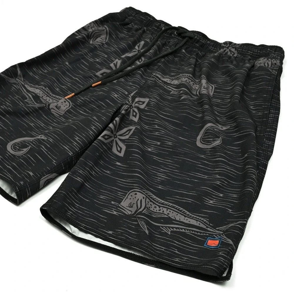 Cova Swimming Fish AOP Men's Swim Trunks‎ Medium Drawstring Closure Beach Resort