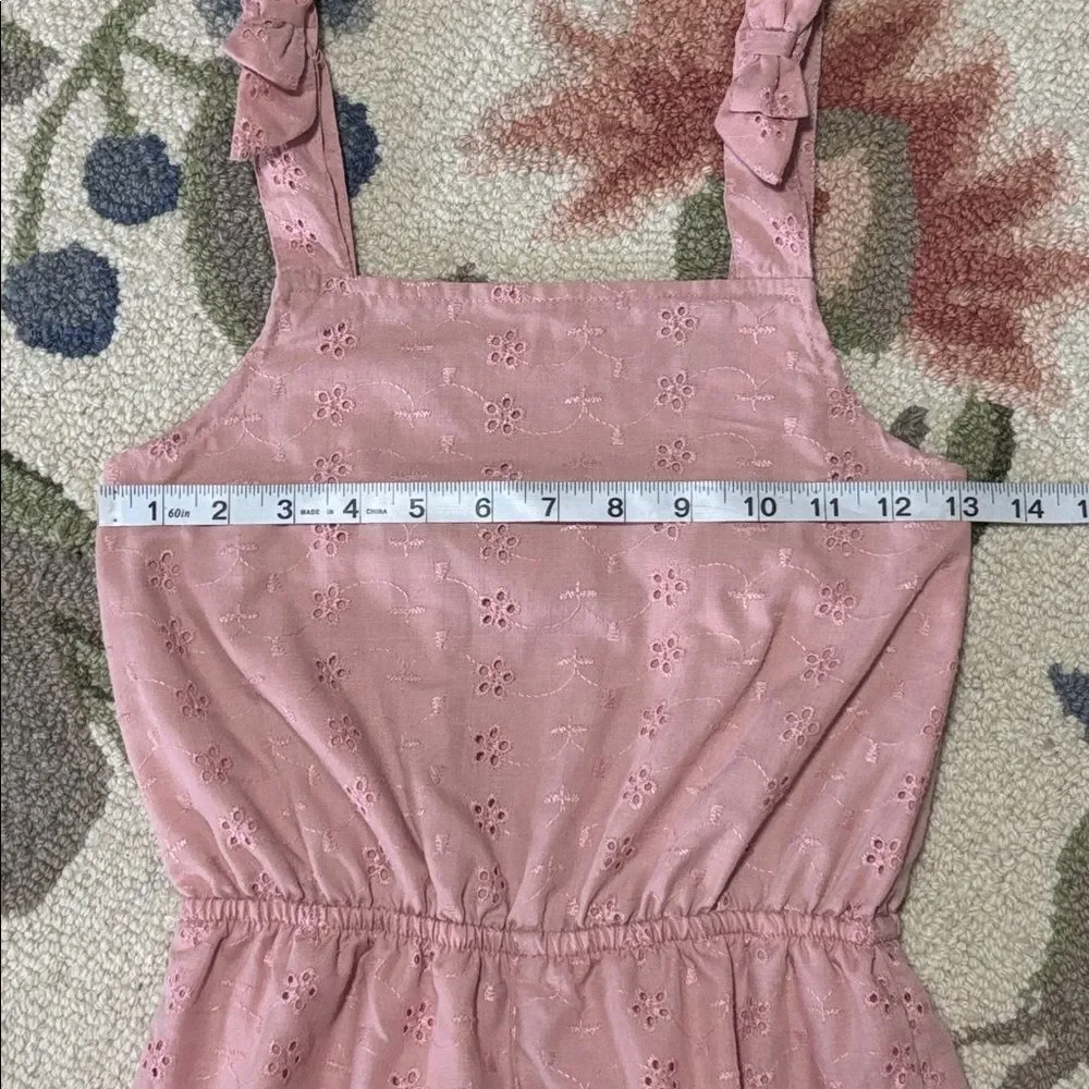 BCBG Kids dusty rose Girls eyelet Romper,  One Piece, 10
