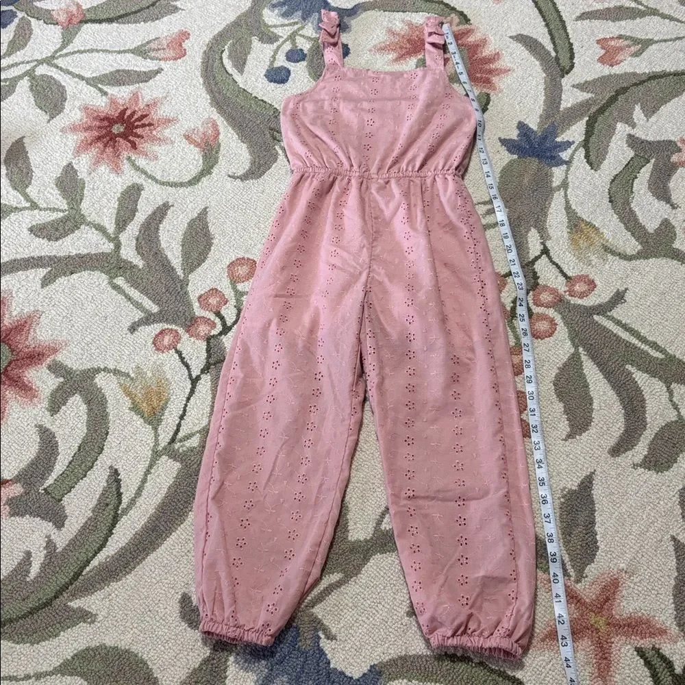 BCBG Kids dusty rose Girls eyelet Romper,  One Piece, 10