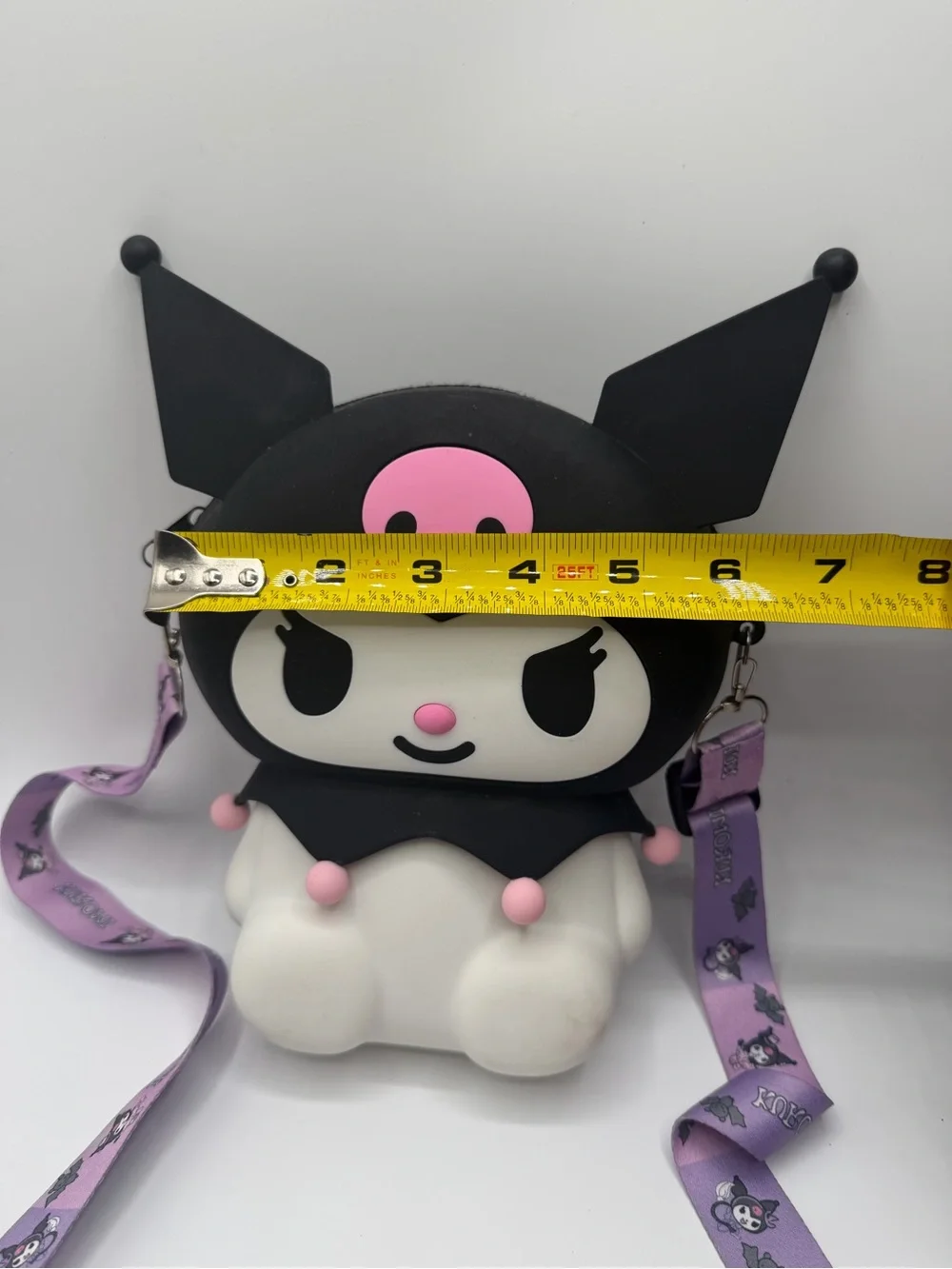 Sanrio Kuromi Purple 3D Silicone Crossbody Bag Adjustable Strap Kawaii Purse
