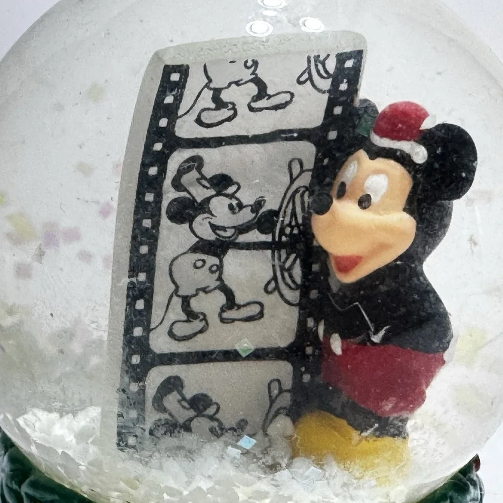 Disney JCPenny Exclusive Mini Globe  Mickey 2004 75 Years of Fun  With Box 2.5