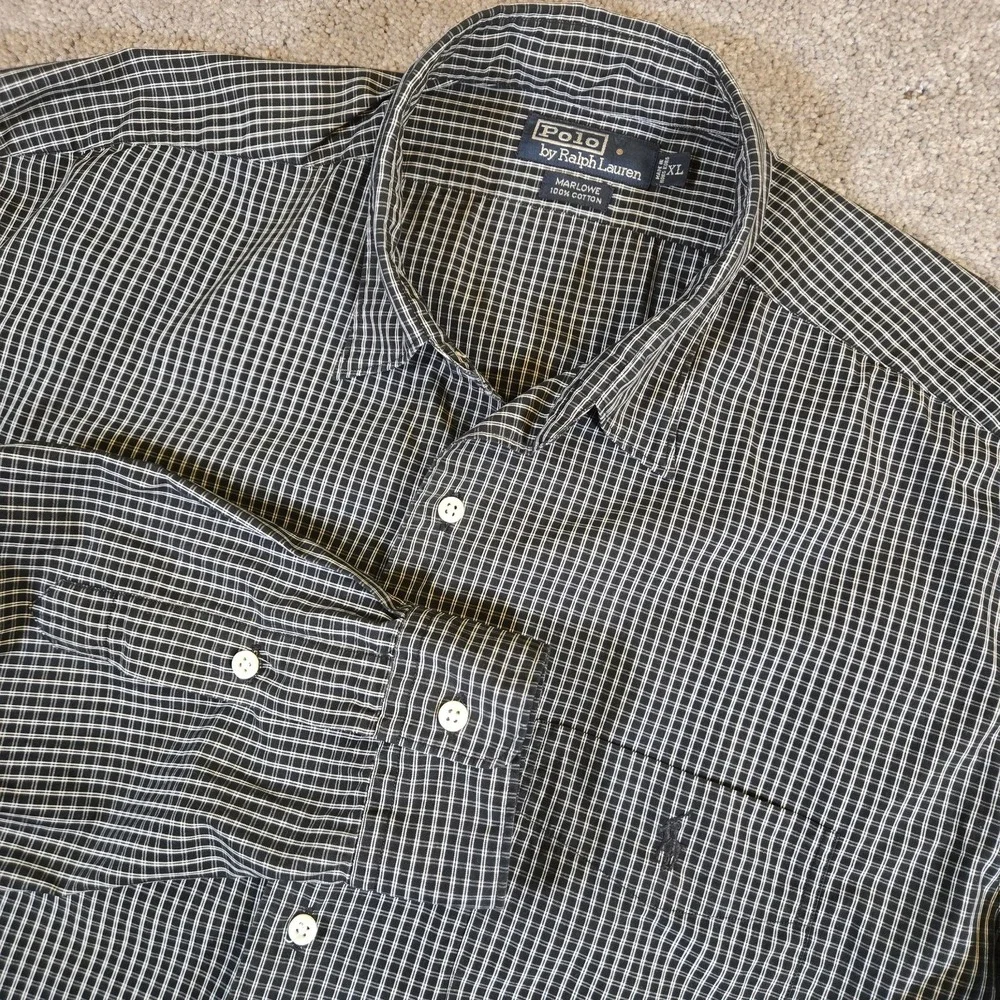 Polo Ralph Lauren Marlowe Long Sleeve Button‎ Down 100% Cotton Pony Logo Size XL
