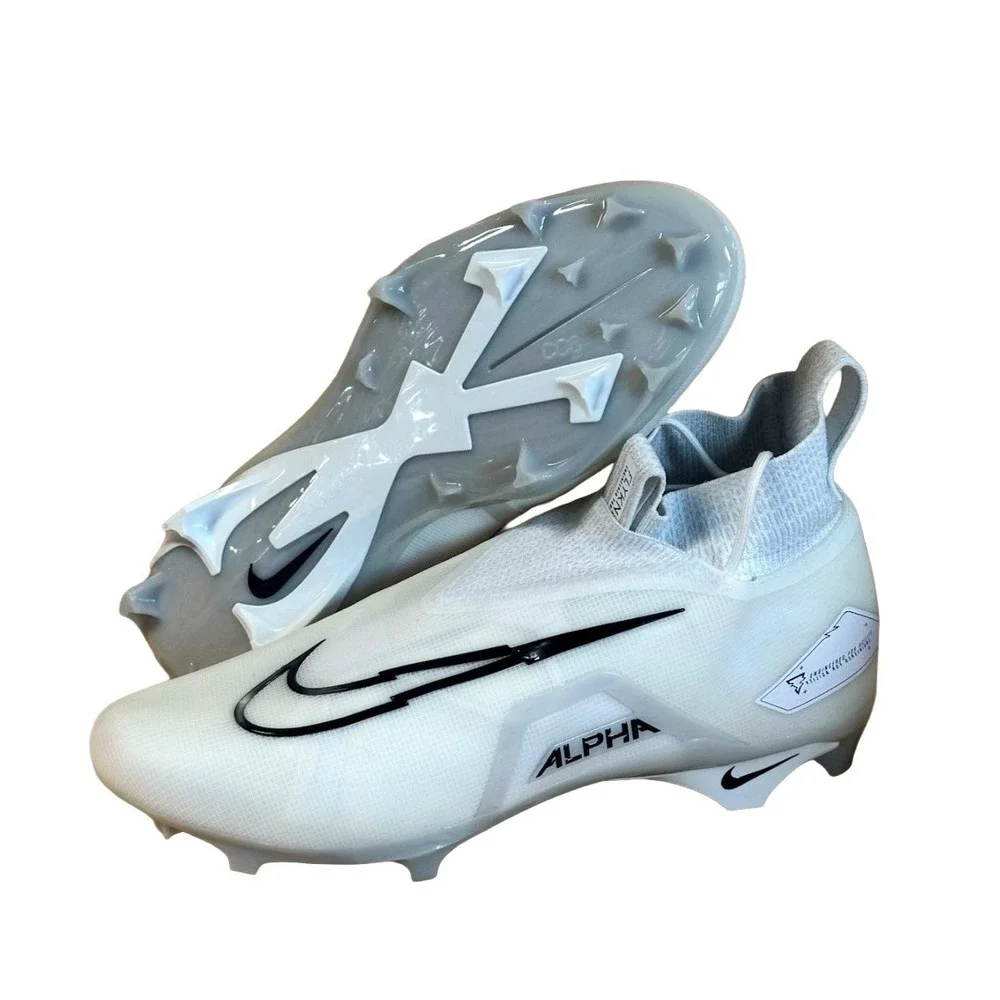 Nike Alpha Menace Elite Football Cleat Men White Platinum DM1792-109 Size‎ 16