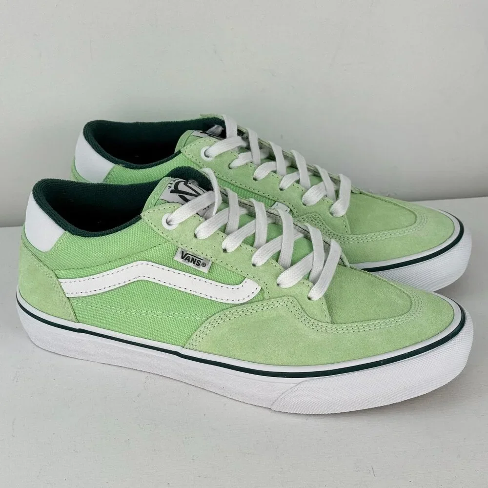 Men's 8.5 - VANS Rowan Skate Suede/Canvas Shoe Mint - RARE