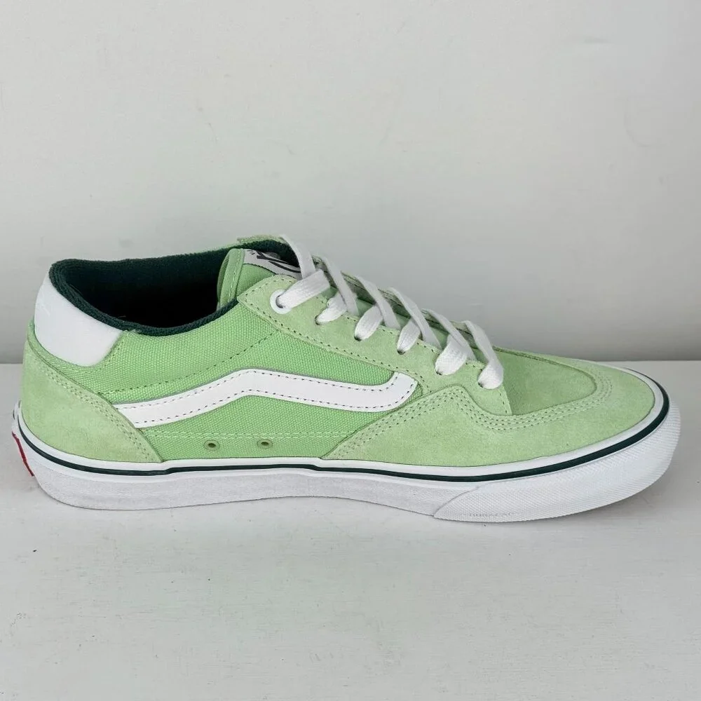 Men's 8.5 - VANS Rowan Skate Suede/Canvas Shoe Mint - RARE