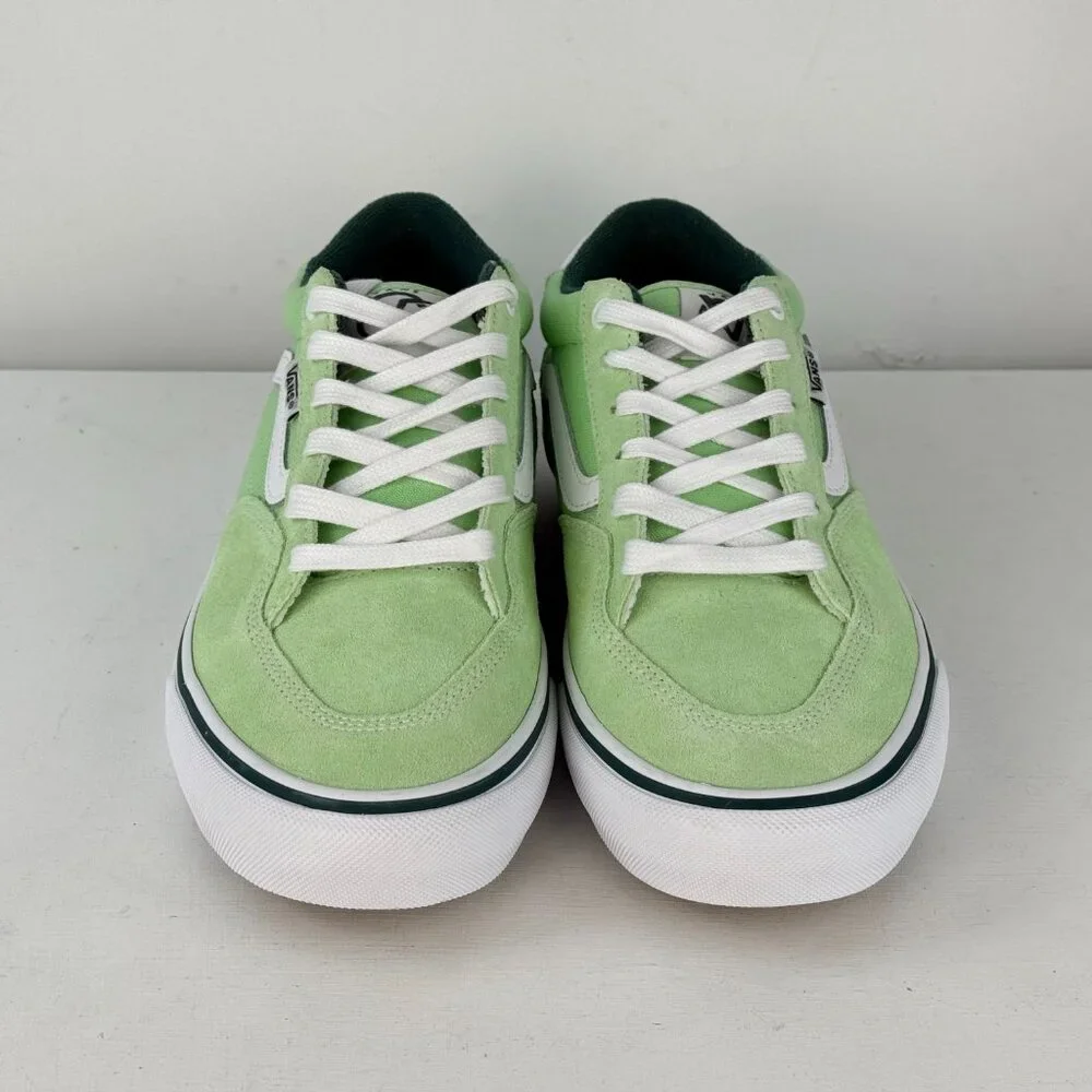 Men's 8.5 - VANS Rowan Skate Suede/Canvas Shoe Mint - RARE