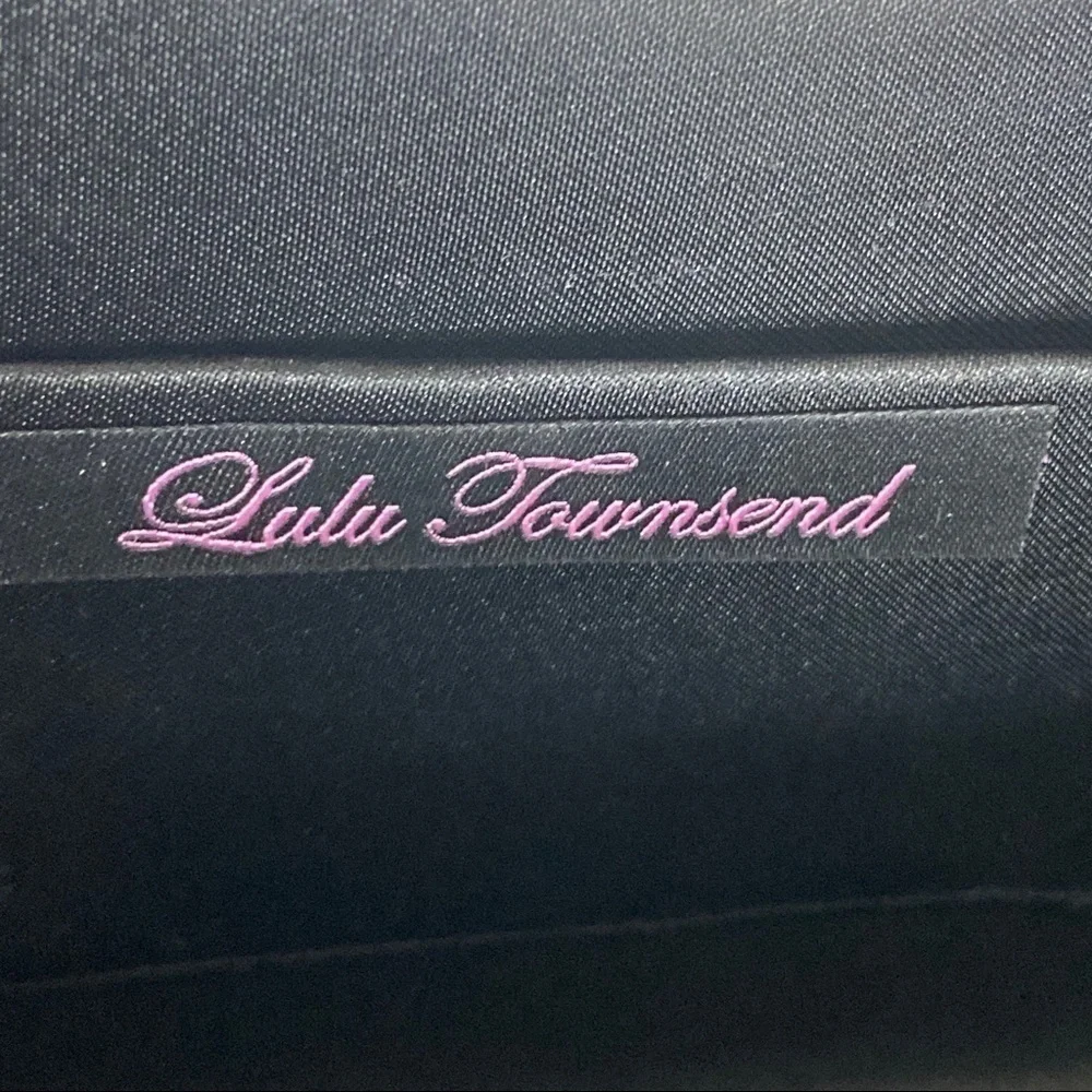 Lulu Townsend Black clutch Prom Wedding
