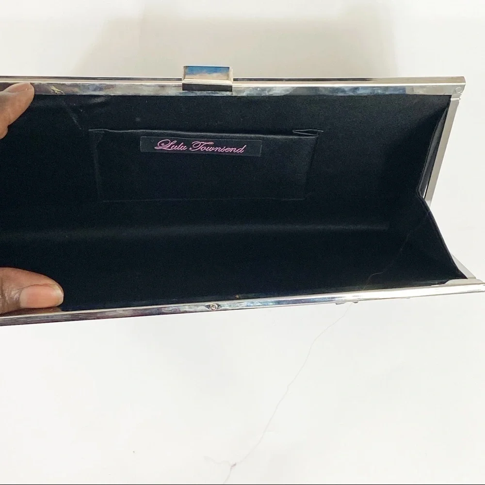 Lulu Townsend Black clutch Prom Wedding