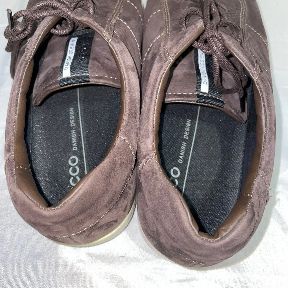 ECCO‎ Soft 7 Mens Brown Nubuck Leather Sneakers Low Top Shoes Size 43 9.5-10
