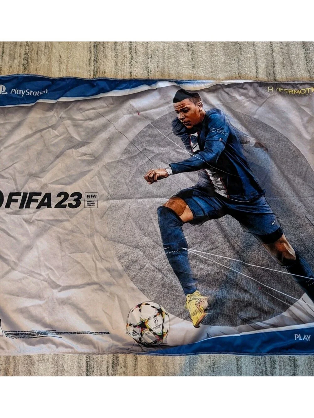 FIFA 23 Kylian Mbappe PlayStation HyperMotion GameStop Promo Fabric Banner Flag