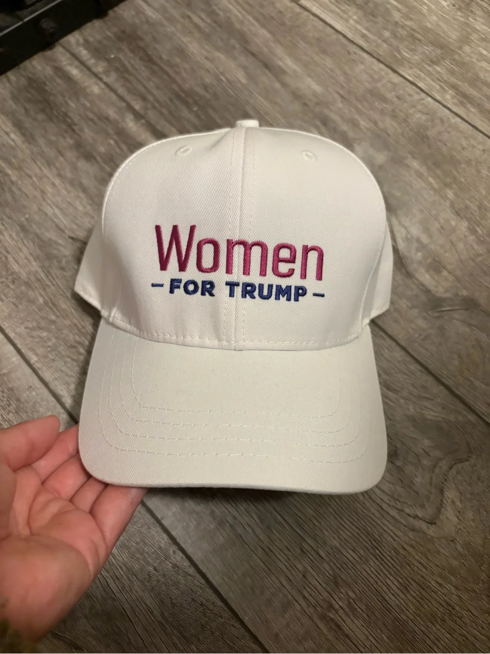 White 'Women For Trump' Embroidered Baseball Cap