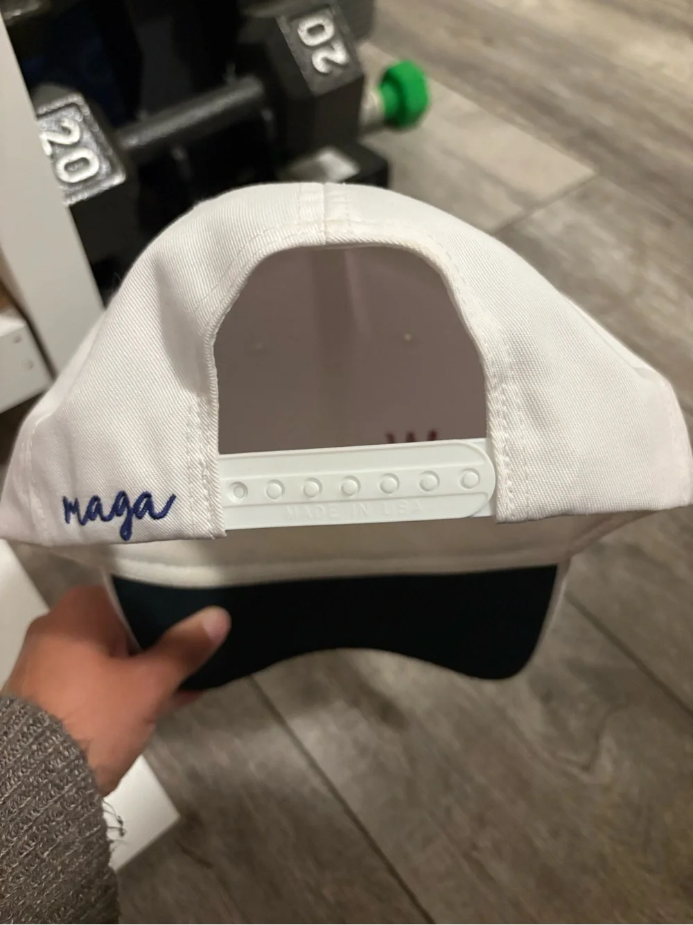 Donald J. Trump white baseball