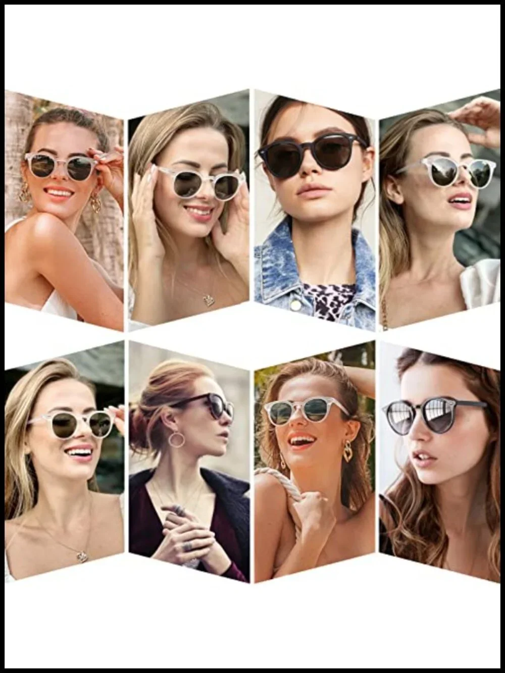 Polarized Round Sunglasses for Women Classic Retro Style UV Protection Small