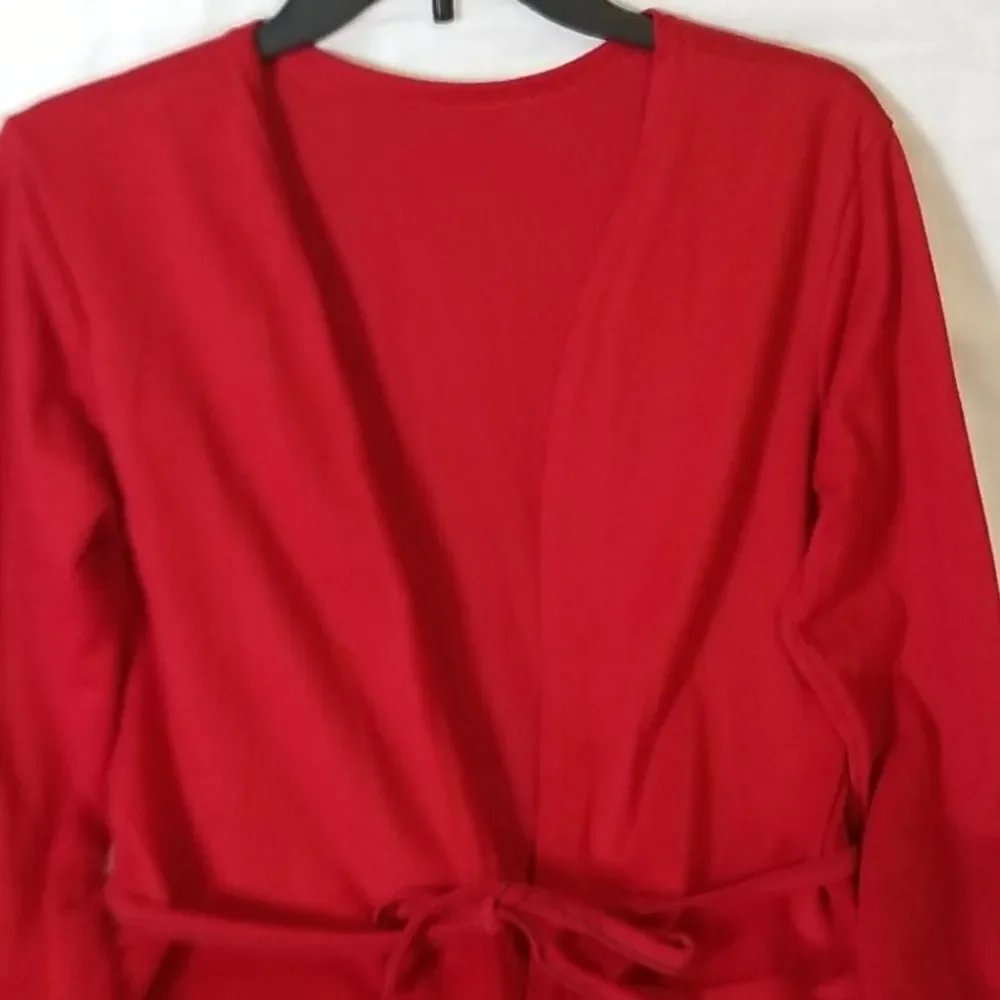 Deep Red Double Pocket Bathrobe‎