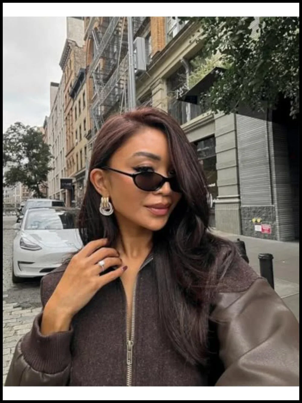 Retro Oval Cat Eye Sunglasses Lightweight Narrow UV Protection
