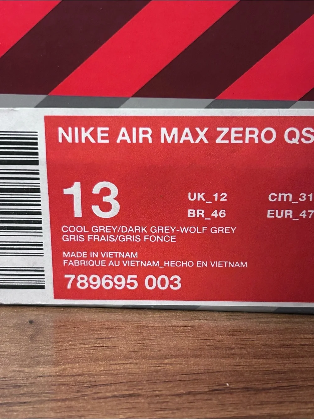 Nike box has